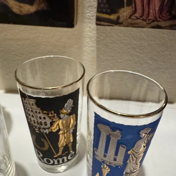 Libbey "Cities of the World" highball glasses London, Rome, Athens - Picture 3 of 6